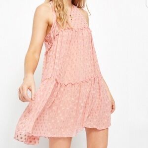 NWT Free People Sophia Slip Mini Ruffle Dress